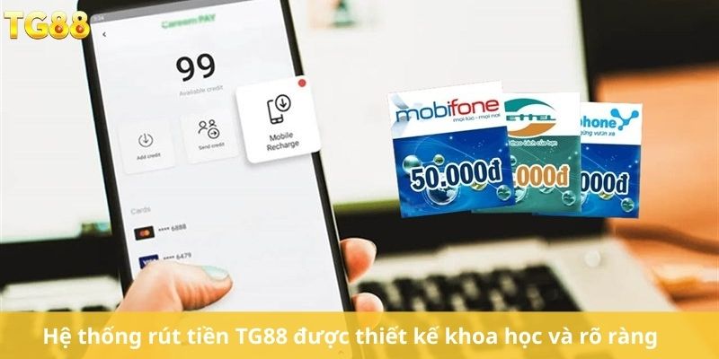 Hệ thống rút tiền TG88 được thiết kế khoa học và rõ ràng